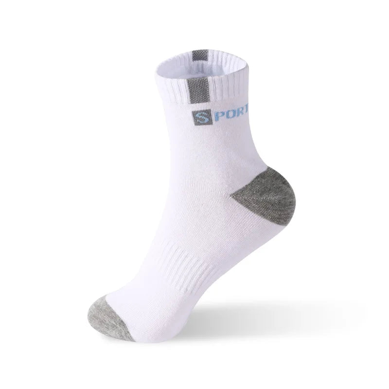 5/10 Pairs Men’s Bamboo Fiber Sports Socks – Breathable Cotton Crew Socks - 3KDyn